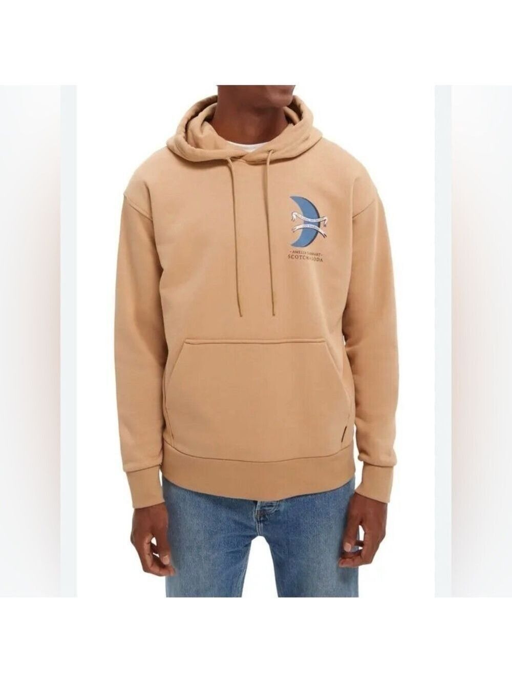 SCOTCH & SODA Organic Cotton Graphic Hoodie. XL